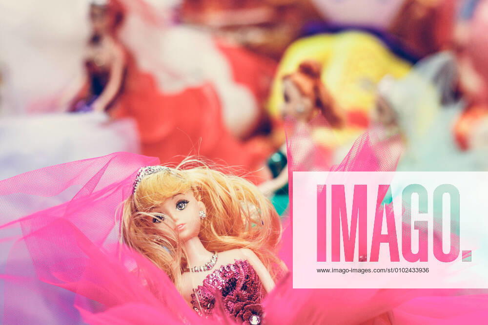 IMAGO Creative: Jahreszeit Winter, Fantasievoll drinnen spielen Barbie. 456098657584414740