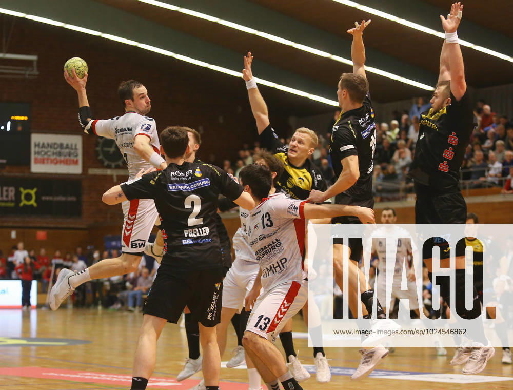 BAU 22.02.2023 Bietigheim Handball SG BBM Bietigheim vs. HSC 2000 Coburg, Dominik Claus (BBM, links)