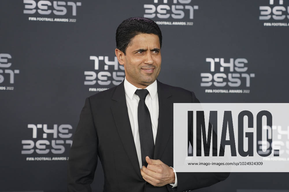 Paris, France, February 27th 2023: PSG President Nasser Al-Khelaifi arrives at The Best FIFA Football Awards 2022 at Salle Pleyel in Paris, France. (Daniela Porcelli SPP)