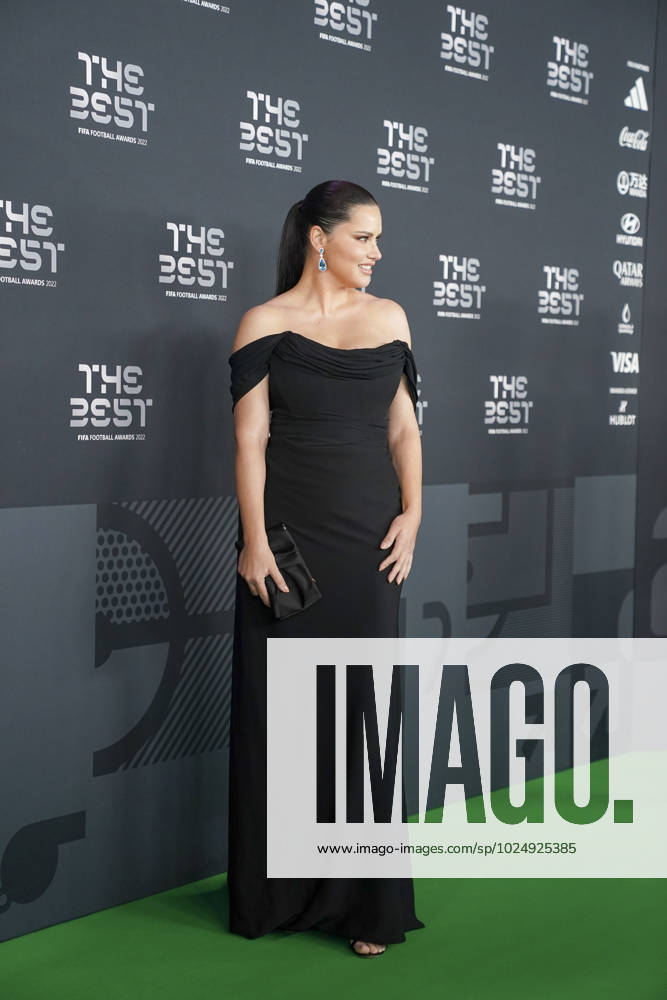 Paris, France, February 27th 2023: Brazilian model Adriana Lima who FIFA announced on Monday would be the organisation?s first FIFA Global Fan Ambassador arrives at The Best FIFA Football Awards 2022 at Salle Pleyel in Paris, France. (Daniela Porcelli SPP)
