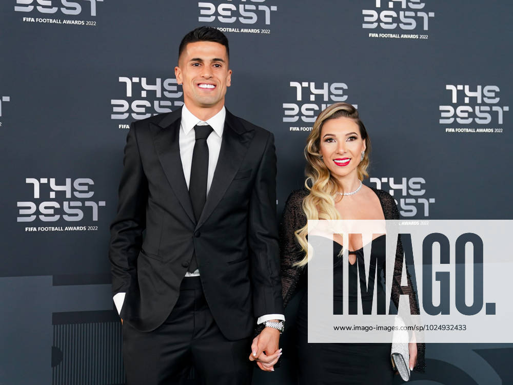 Paris, France, February 27th 2023: Portugal and Manchester City defender Joao Cancelo and his girlfriend Daniela Machado arrive at The Best FIFA Football Awards 2022 at Salle Pleyel in Paris, France. (Daniela Porcelli SPP)