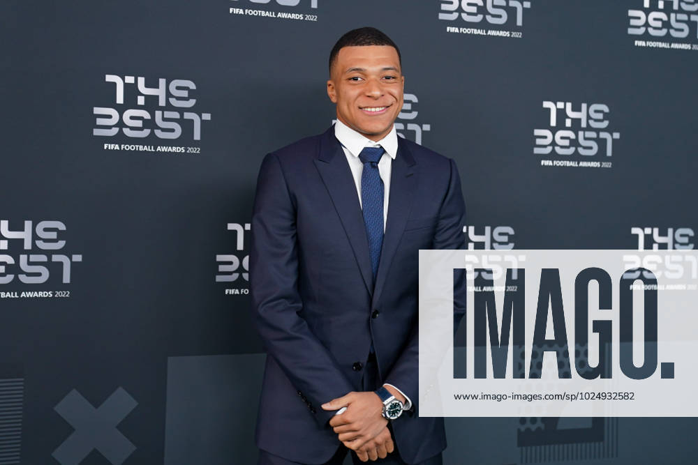 Paris, France, February 27th 2023: France and PSG attacker Kylian Mbappà arrives at the The Best FIFA Football Awards 2022 at Salle Pleyel in Paris, France. (Daniela Porcelli SPP)