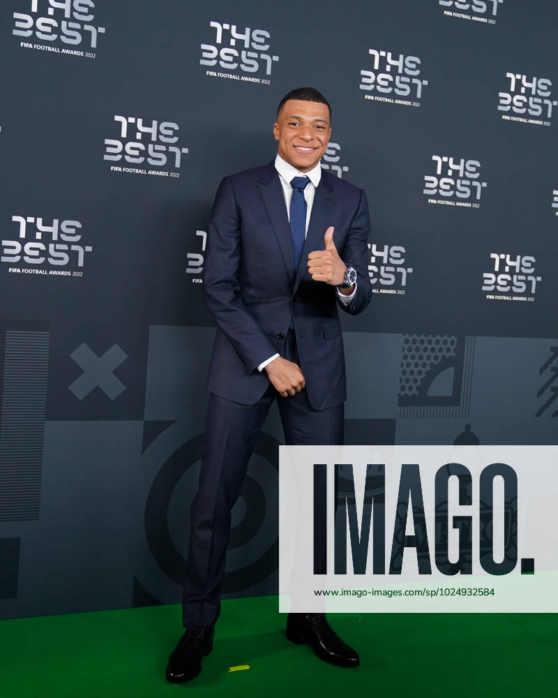 Paris, France, February 27th 2023: France and PSG attacker Kylian Mbappà arrives at the The Best FIFA Football Awards 2022 at Salle Pleyel in Paris, France. (Daniela Porcelli SPP)