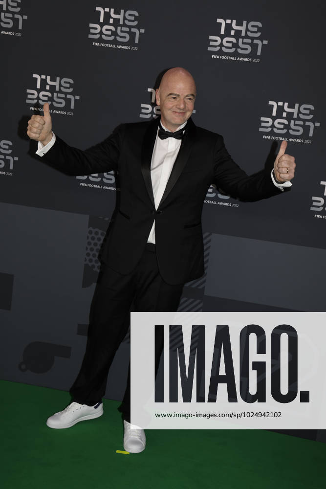 27 Fevrier 2023 : Paris, France : Gianni Infantino arrivant la la soirà e des FIFA AWARDS THE BEST 2023 à la Salle Pleyel. (Henri Szwarc Starface) 289106 2023-02-27 Paris France