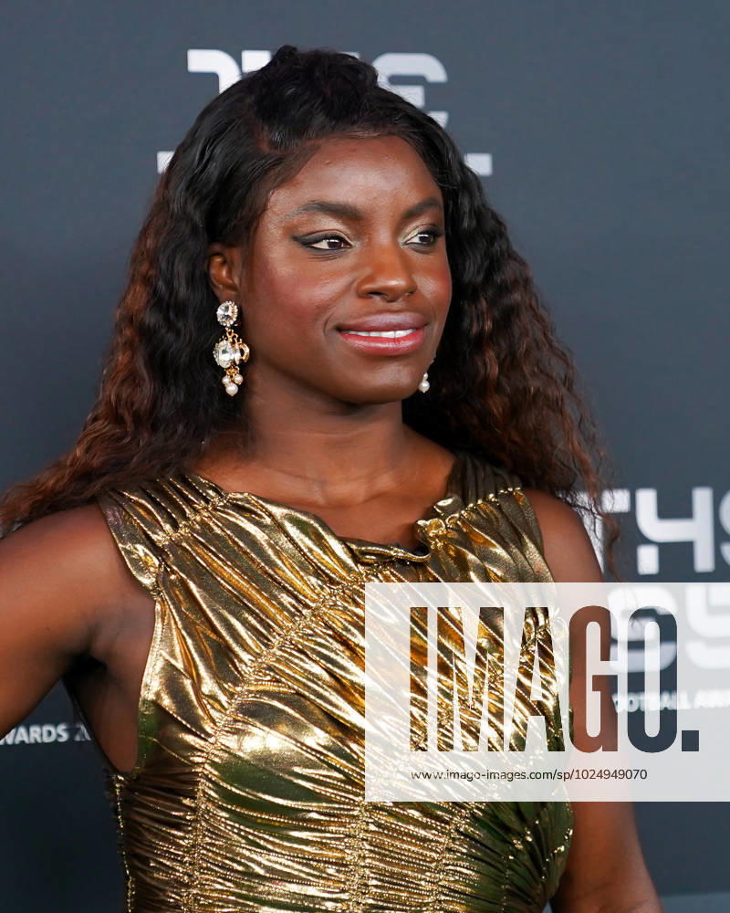 Paris, France, February 27th 2023: Eniola Aluko (former football player of England) on the green carpet at arrival during the The Best FIFA Football Awards 2022 at Salle Pleyel in Paris, France. (Daniela Porcelli SPP)