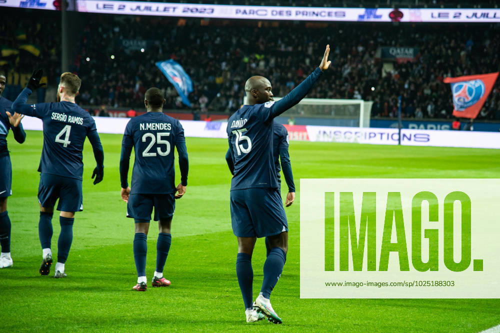 Joie des joueurs du Paris SG apràs le but de Danilo Pereira (Paris SG) FOOTBALL : Paris Saint Germain - FC Nantes - Ligue 1 - Journà e 26 - 04 03 2023 BaptisteAutissier Panoramic