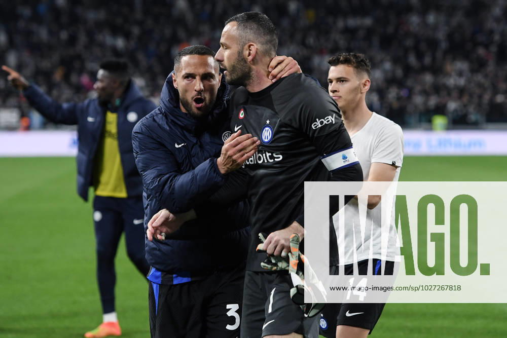 Db Torino 04 04 2023 - Coppa Italia Juventus-Inter foto Daniele Buffa Image nella foto: Samir Handanovic-Danilo D Ambrosio