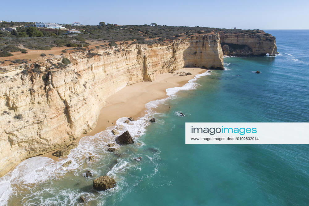 Algarve Beach from aerial view Portugal, Faro District, Porches CR_NEAN200722B-448815-01