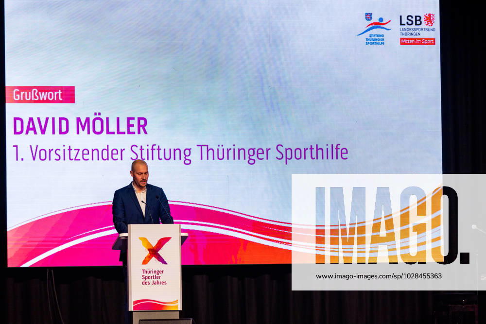 GER, Saison 22, Maenner Frauen Mannschaft, Ehrung Thüringer Sportler des Jahres 2022 der Landessportbund und die Stiftung Thüringer Sporthilfe ehren die Thüringer Sportler des Jahres 2022, im Bild zu sehen David Moeller Ilmenau Festhalle Ilmenau Thüringen Deutschland