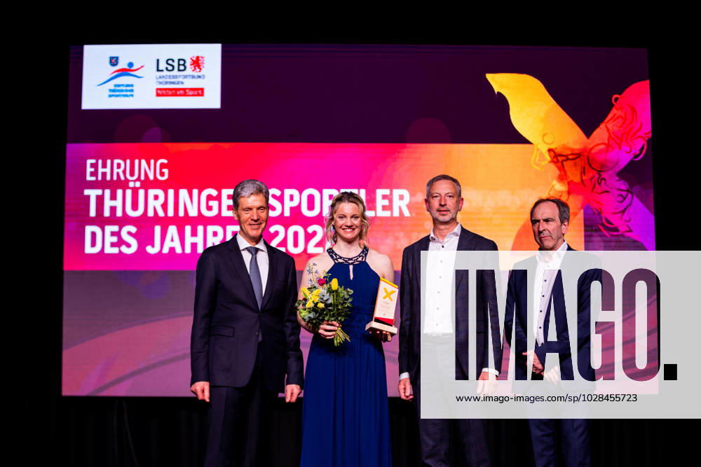 GER, Saison 22, Maenner Frauen Mannschaft, Ehrung Thüringer Sportler des Jahres 2022 der Landessportbund und die Stiftung Thüringer Sporthilfe ehren die Thüringer Sportler des Jahres 2022, im Bild zu sehen die Sportlerin des Jahres Victoria Carl Ilmenau Festhalle Ilmenau Thüringen Deutschland