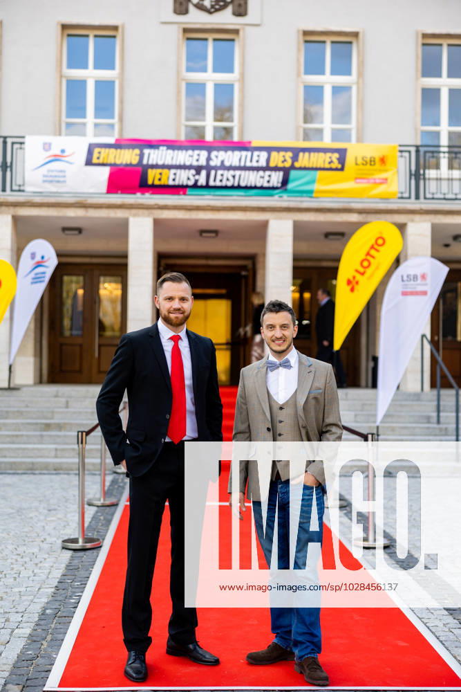 GER, Saison 22, Maenner Frauen Mannschaft, Ehrung Thüringer Sportler des Jahres 2022 der Landessportbund und die Stiftung Thüringer Sporthilfe ehren die Thüringer Sportler des Jahres 2022, im Bild zu sehen die Thüringer Mannschaft des Jahres Toni Eggert und Sascha Benecken Ilmenau Festhalle Ilmenau Thüringen Deutschland