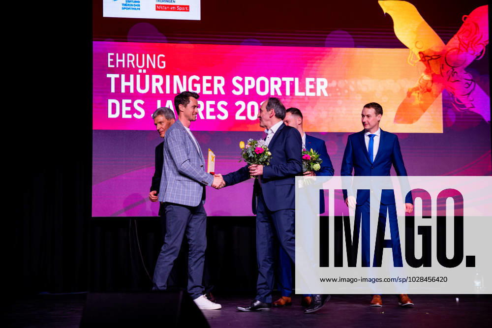 GER, Saison 22, Maenner Frauen Mannschaft, Ehrung Thüringer Sportler des Jahres 2022 der Landessportbund und die Stiftung Thüringer Sporthilfe ehren die Thüringer Sportler des Jahres 2022, im Bild zu sehen Johannes Ludwig Ilmenau Festhalle Ilmenau Thüringen Deutschland