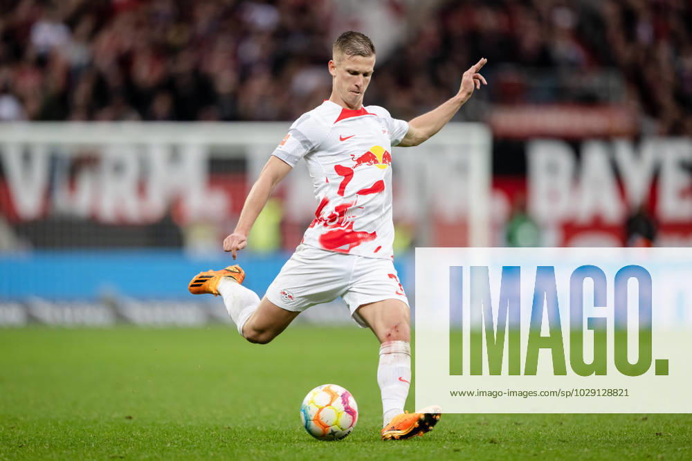 Leipzigs Dani Olmo. Fussball 1. Bundesliga, 29. Spieltag: Bayer 04 Leverkusen - RB Leipzig 2:0. 23. April 2023: Leverkusen, BayArena. Bayer 04 Leverkusen - RB Leipzig 2:0