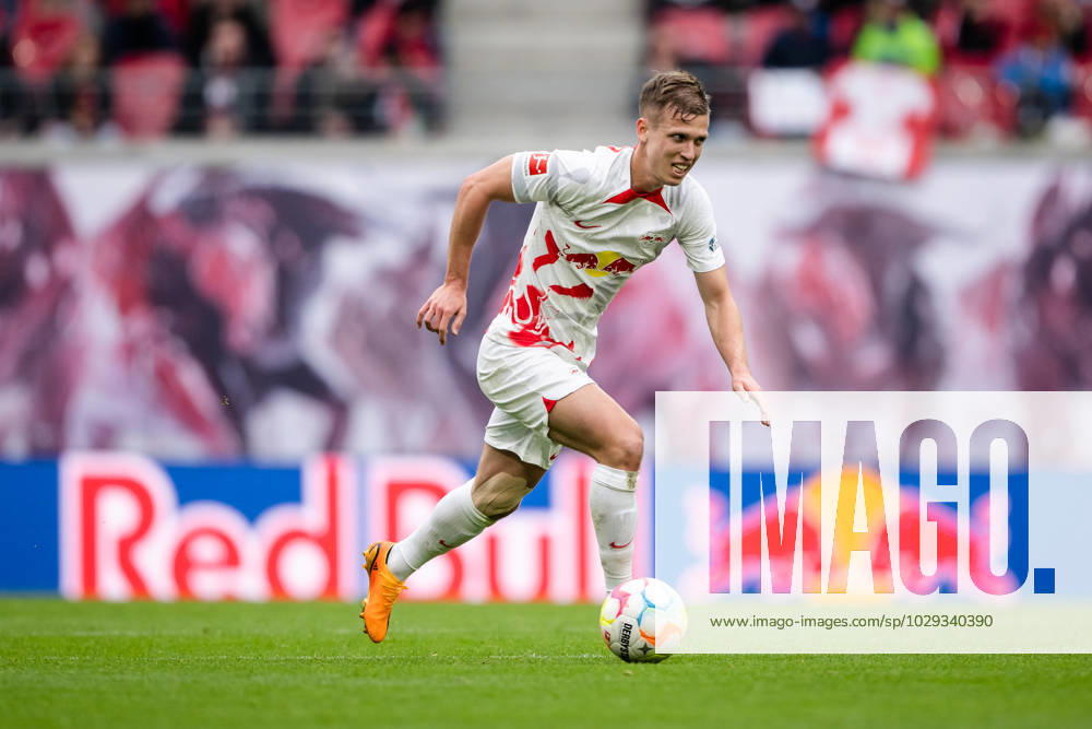 Leipzigs Dani Olmo. Fussball 1. Bundesliga, 30. Spieltag: RB Leipzig - TSG 1899 Hoffenheim. 29. April 2023: Leipzig, Red Bull Arena. RB Leipzig - TSG 1899 Hoffenheim
