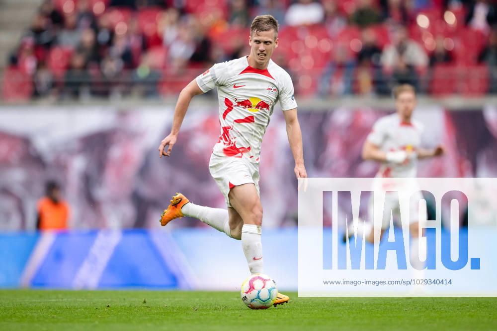 Leipzigs Dani Olmo. Fussball 1. Bundesliga, 30. Spieltag: RB Leipzig - TSG 1899 Hoffenheim. 29. April 2023: Leipzig, Red Bull Arena. RB Leipzig - TSG 1899 Hoffenheim