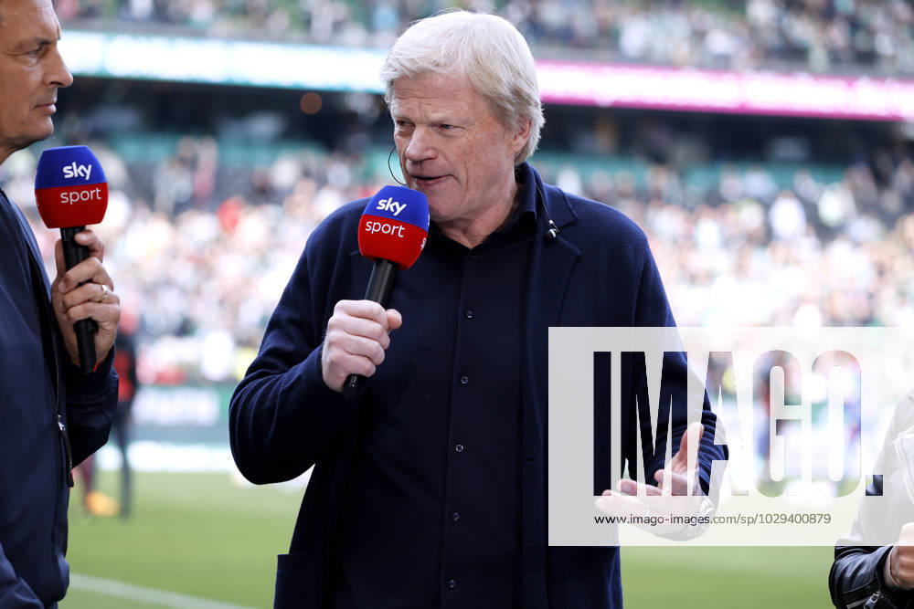 KAHN Oliver CEO Team FC Bayern Muenchen mit SKY Moderator HELLMANN Sebastian DFL Fussball Bundesliga Saison 2022 - 2023 Spiel Werder Bremen - FC Bayern Muenchen 1 : 2 am 06.05.2023 in Bremen DFL REGULATIONS PROHIBIT ANY USE OF PHOTOGRAPHS as IMAGE SEQUENCES and or QUASI-VIDEO