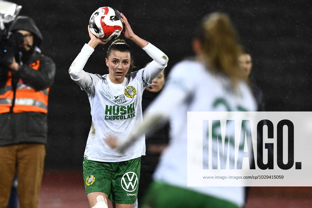 STOCKHOLM 20230501 Hammarbys Thea Sørbo under mandagens fotbollsmatch i damallsvenskan mellan Djurgardens IF och Hammarby IF pa Stockholms stadion. STOCKHOLM SVERIGE