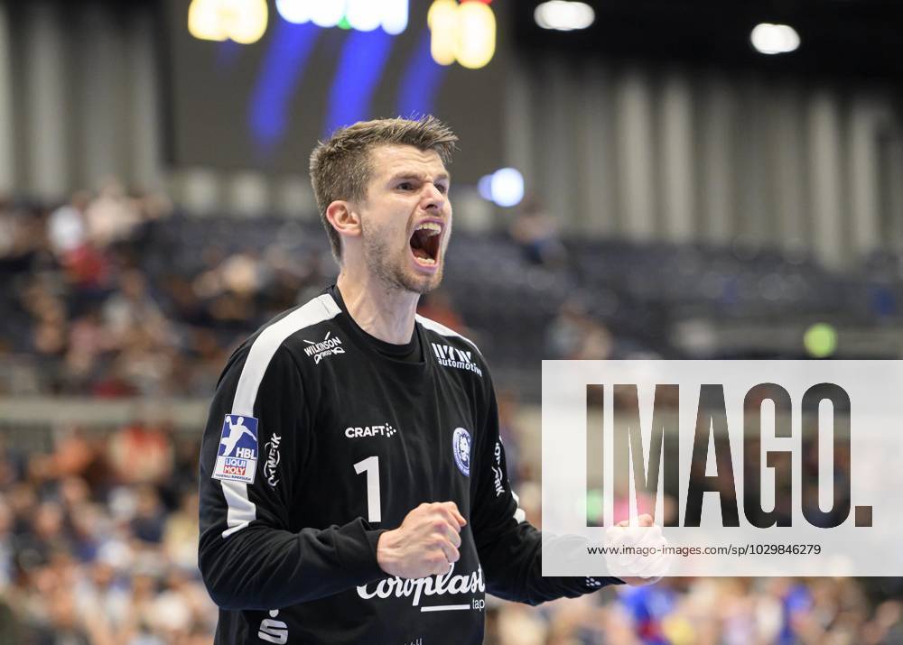 Jubel Torwart Christopher RUDECK (BHC) Handball 1. Bundesliga, 30. Spieltag, Bergischer HC (BHC) - Fuechse Berlin (B), am 14.05.2023 in Duesseldorf Deutschland. ÂÂ