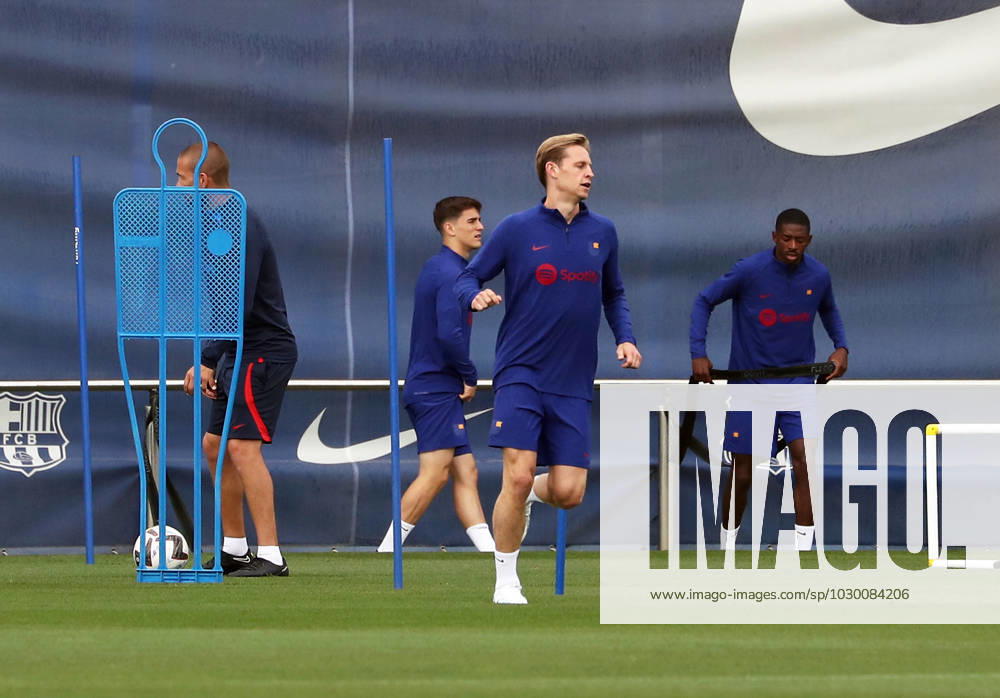 FC Barcelona, Barca Training Session Frenkie de Jong during the training prior to the Liga Santander match against Real Sociedad, in Barcelona, on 19th May 2023. Barcelona Barcelona Spain