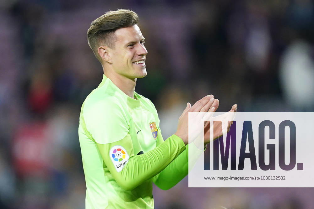 ESP: FC Barcelona, Barca Real Sociedad. La Liga Santander Marc-Andre Ter Stegen of FC Barcelona with his son during the La Liga match between FC Barcelona and Real Sociedad played at Spotify Camp Nou Stadium on May 20, 2023 in Barcelona, Spain. kpng