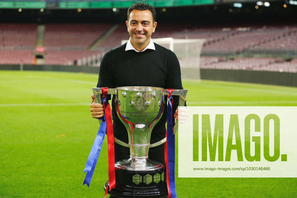 Xavi Hernandez (Barcelona), MAY 20, 2023 - Football Soccer : Xavi celebrate with Liga trophy after Spanish La Liga Santander match between FC Barcelona, Barca 1-2 Real Sociedad at the Estadio Spotify Camp Nou in Barcelona, Spain. Noxthirdxpartyxsales (219089843)