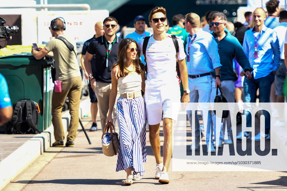 Formel 1 GP Monaco. Samstag 27.05.2023 George Russell (GBR) Mercedes AMG F1 Team mit Freundin Carmen Montero; Formel 1 GP Monaco. Samstag 27.05.2023