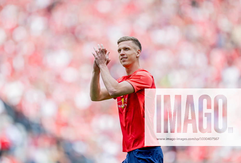 Leipzigs Dani Olmo. Fussball 1. Bundesliga, 33. Spieltag: FC Bayern Muenchen - RB Leipzig 1:3. 20. Mai 2023: Muenchen, Allianz Arena. FC Bayern Muenchen - RB Leipzig 1:3