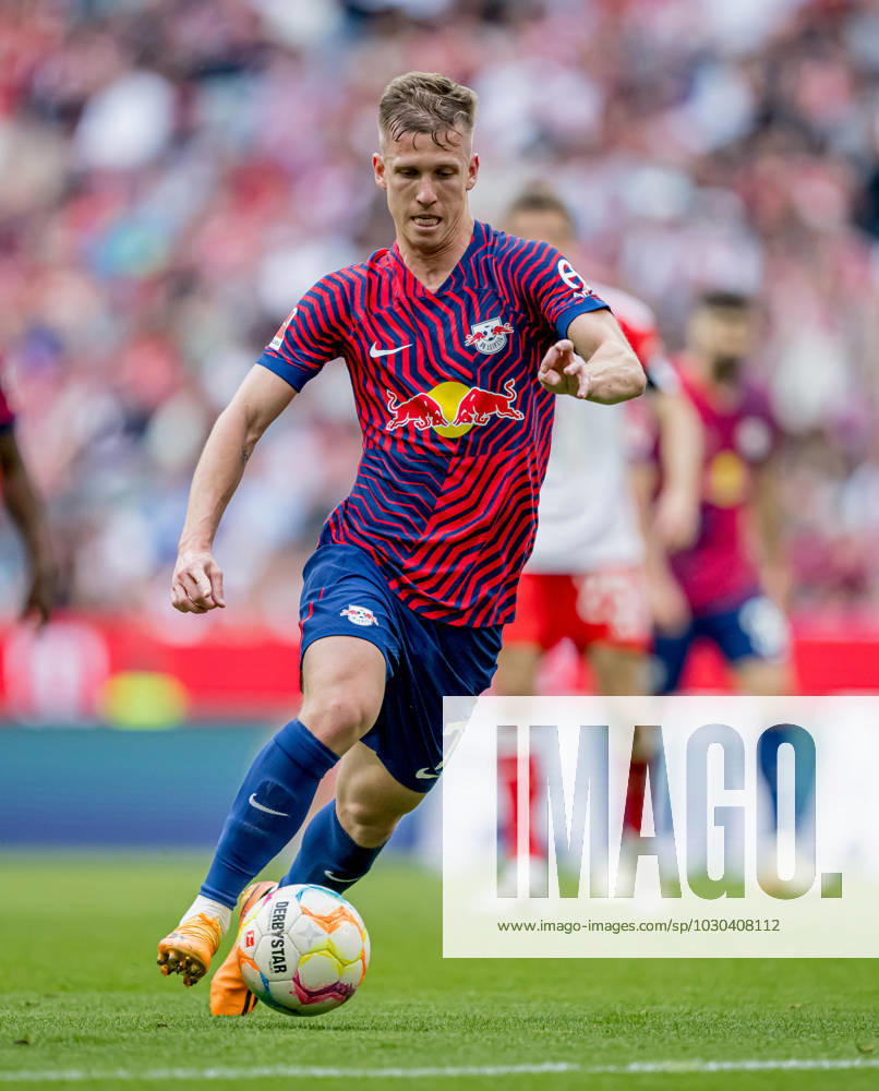 Leipzigs Dani Olmo. Fussball 1. Bundesliga, 33. Spieltag: FC Bayern Muenchen - RB Leipzig 1:3. 20. Mai 2023: Muenchen, Allianz Arena. FC Bayern Muenchen - RB Leipzig 1:3