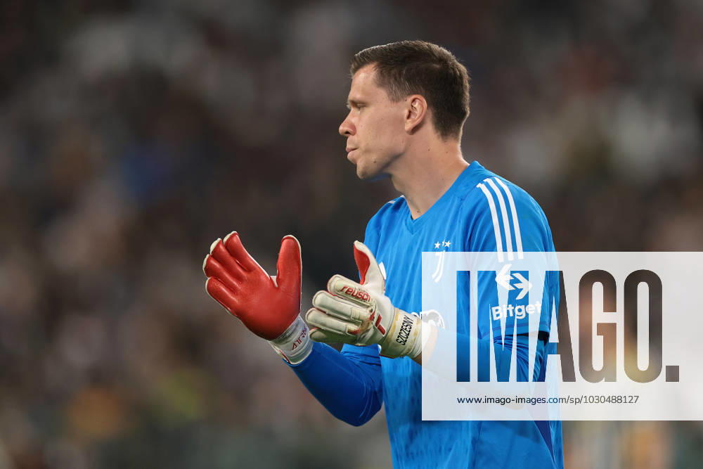 Turin, Italy, 28th May 2023. Wojciech Szczesny of Juventus reacts as the half time whistle blows in the Serie A match at Allianz Stadium, Turin. Picture credit should read: Jonathan Moscrop Sportimage . SPI-2464-0138