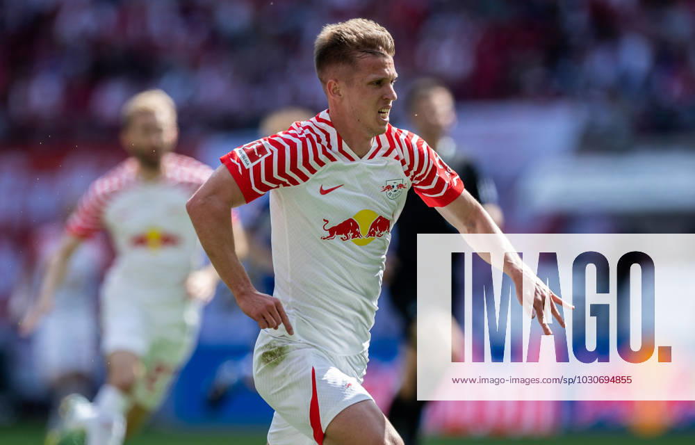 Leipzigs Dani Olmo . Fussball 1. Bundesliga, 34. Spieltag: RB Leipzig - FC Schalke 04 4:2. 27. Mai 2023: Leipzig, Red Bull Arena. RB Leipzig - FC Schalke 04 4:2