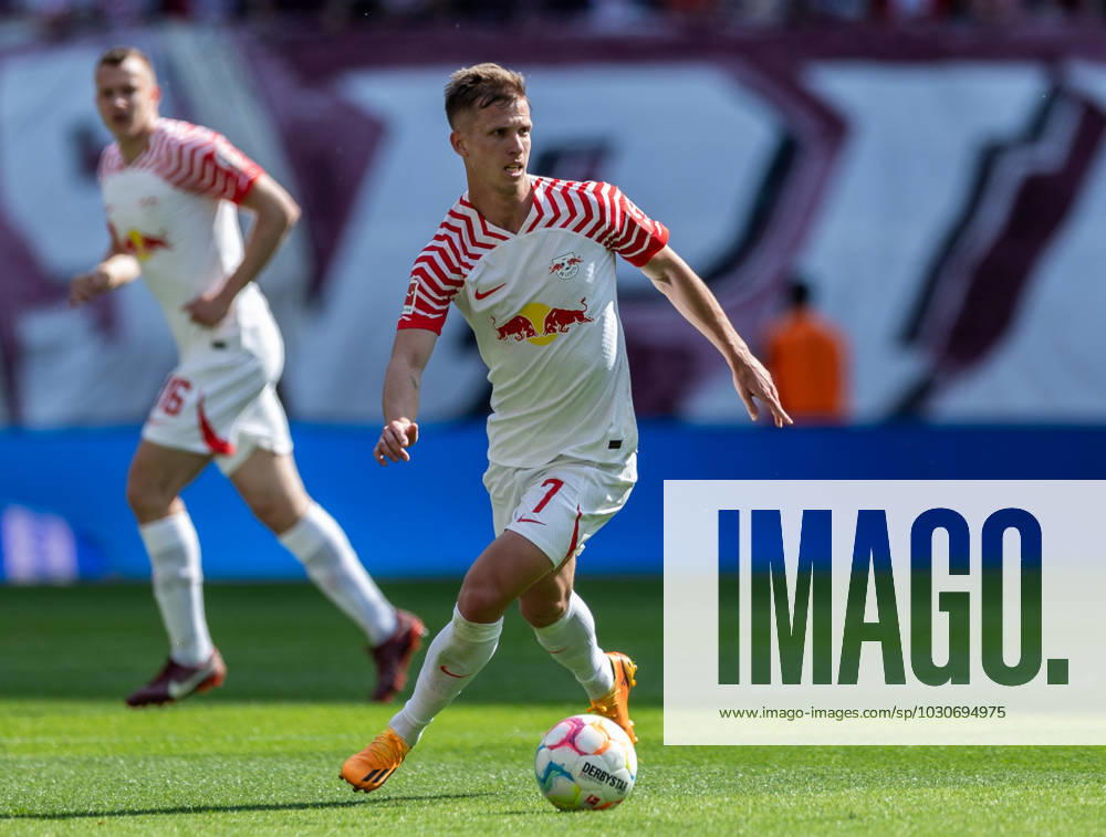 Leipzigs Dani Olmo. Fussball 1. Bundesliga, 34. Spieltag: RB Leipzig - FC Schalke 04 4:2. 27. Mai 2023: Leipzig, Red Bull Arena. RB Leipzig - FC Schalke 04 4:2