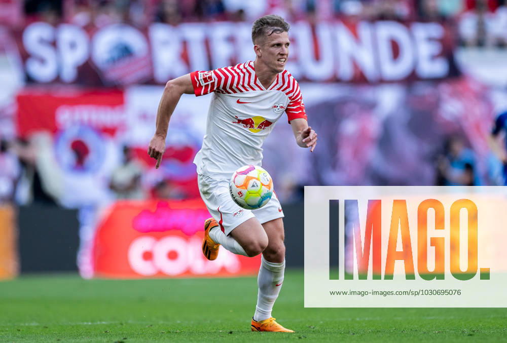 Leipzigs Dani Olmo. Fussball 1. Bundesliga, 34. Spieltag: RB Leipzig - FC Schalke 04 4:2. 27. Mai 2023: Leipzig, Red Bull Arena. RB Leipzig - FC Schalke 04 4:2