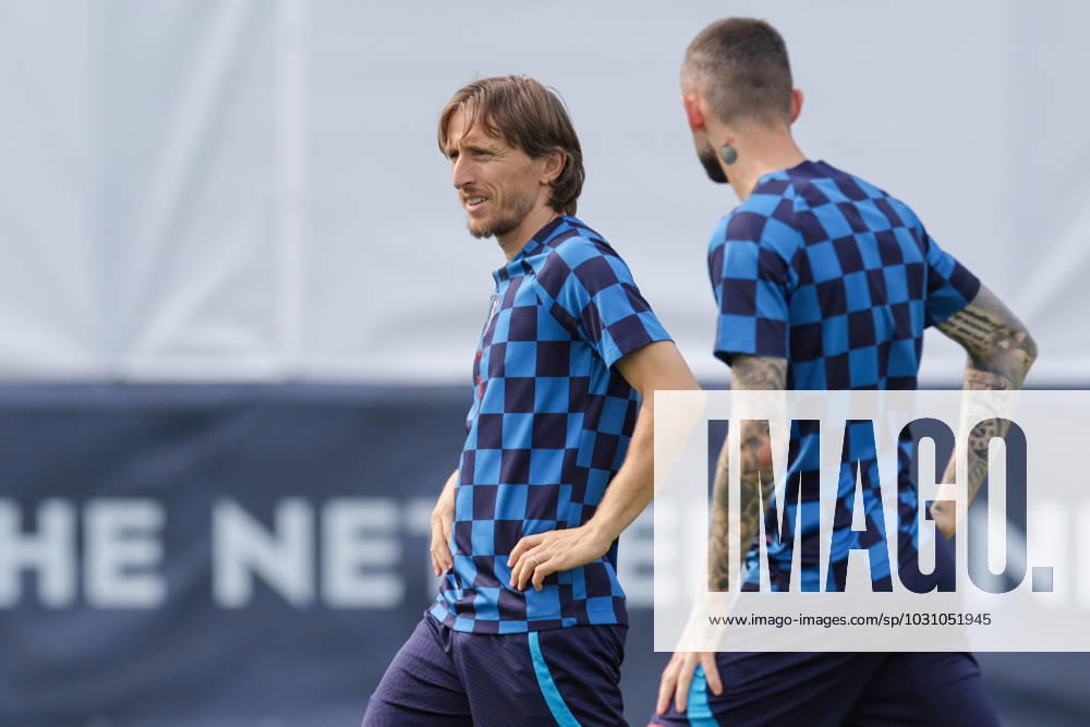 Training of the Croatian national football team Luka Modric of Croatia at the training of the Croatian national football team on the field of Feyenoord s football academy in Rotterdam, Netherlands on June 17, 2023. LukaxStanzl PIXSELL