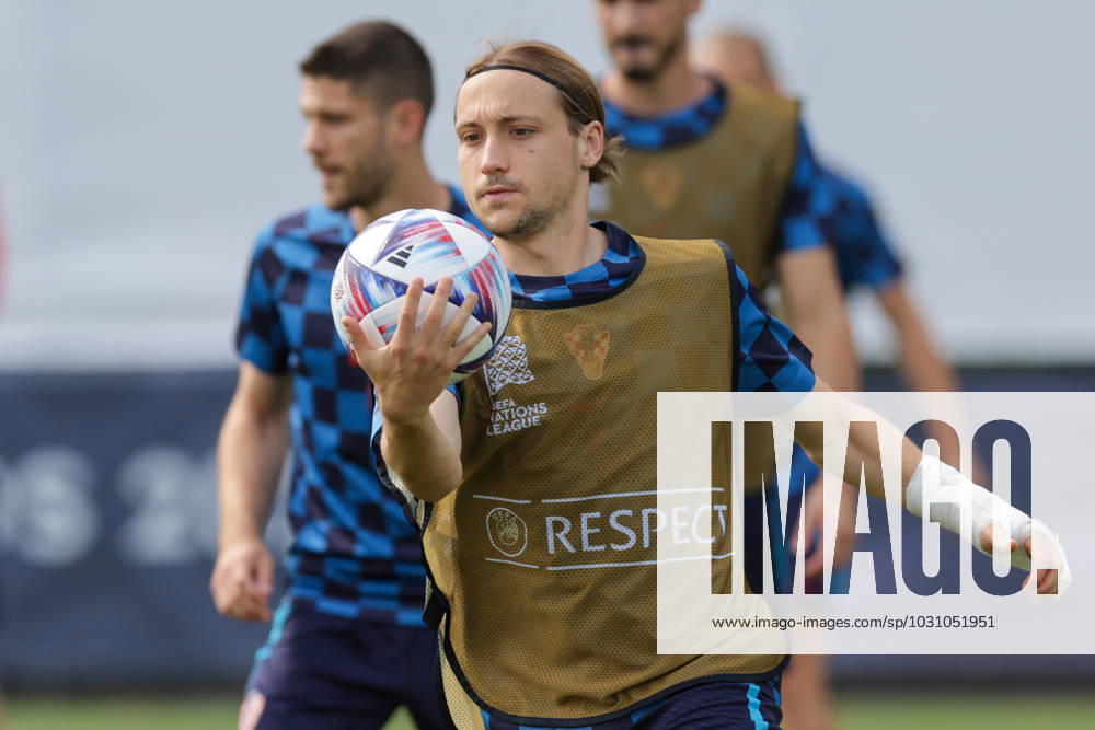 Training of the Croatian national football team Lovro Majer of Croatia at the training of the Croatian national football team on the field of Feyenoord s football academy in Rotterdam, Netherlands on June 17, 2023. LukaxStanzl PIXSELL