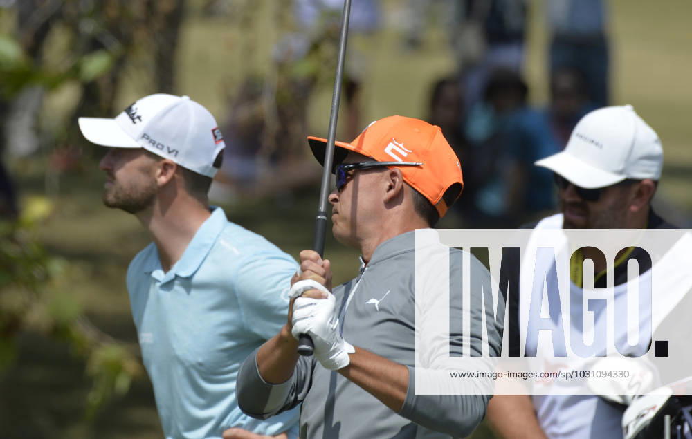 Rickie Fowler tees off on the third hole during the final round of the 2023 U.S. Open Golf Championship at the Los Angeles Country Club in Los Angeles, California on Sunday, June 18, 2023. LAP20230618720 MIKExGOULDING