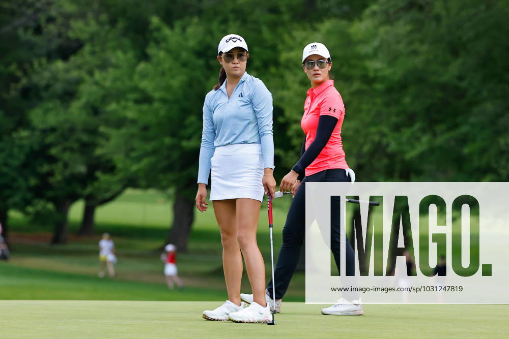 SPRINGFIELD, NJ - JUNE 25: Rose Zhang of the United States reacts after missing a putt on the 5th green during the final round of the LPGA, Golf Damen KPMG Womens PGA, Golf Herren Championship on June 25, 2023 at Baltusrol Golf Club (Lower Course) in Springfield, New Jersey. (Photo by Rich Graessle Icon Sportswire) GOLF: JUN 25 LPGA KPMG Womens PGA Championship Icon23062519157
