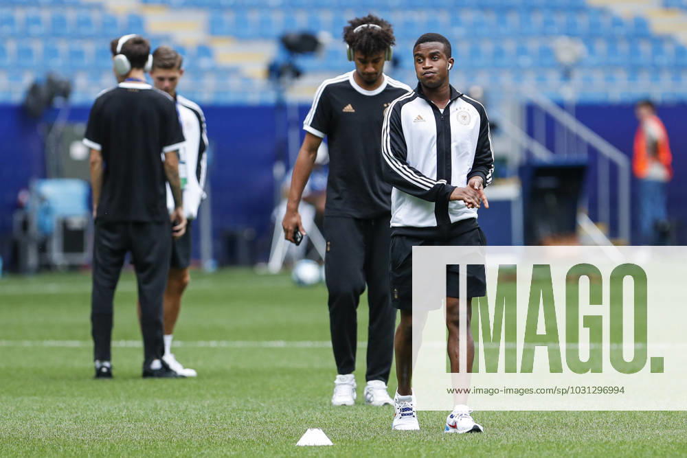 UEFA U21, U 21 EM, Deutschland - England, 3. Gruppenspiel, 28.06.2023, Batumi Youssoufa MOUKOKO ( 11, Deutschland, Borussia Dortmund) bei der Platzbegehung, UEFA U21-Fussball-Europameisterschaft in Rumaenien und Georgien, Deutschland - England, 3. Gruppenspiel, 28.06.2023, Batumi
