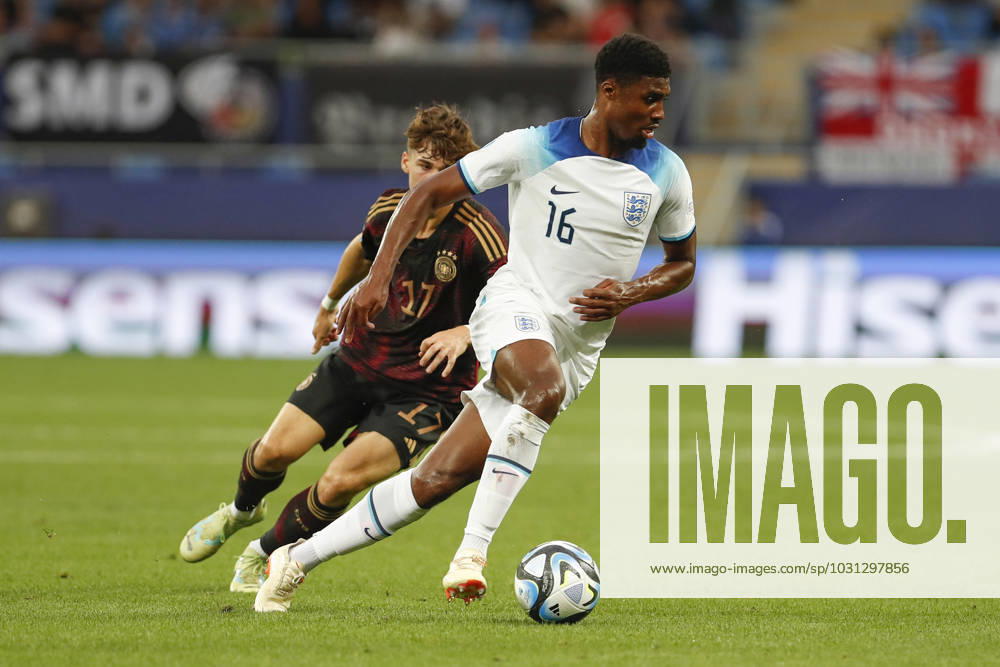 UEFA U21, U 21 EM, Deutschland - England, 3. Gruppenspiel, 28.06.2023, Batumi Ben JOHNSON (16, England), UEFA U21-Fussball-Europameisterschaft in Rumaenien und Georgien, Deutschland - England, 3. Gruppenspiel, 28.06.2023, Batumi