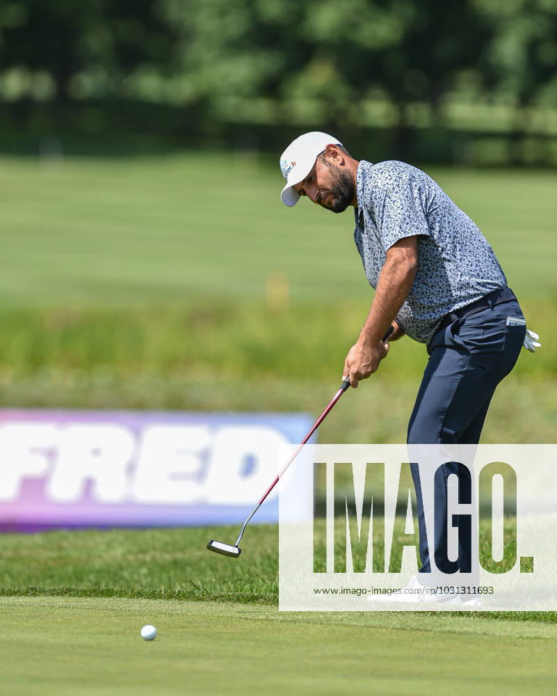 29th June 2023; The Belfry, Sutton Coldfield, West Midlands, England: Betfred British Masters Golf, Day 1; Alexander Levy (FRA) putts to finish 1 under par ActionPlus12524895 GodfreyxPitt