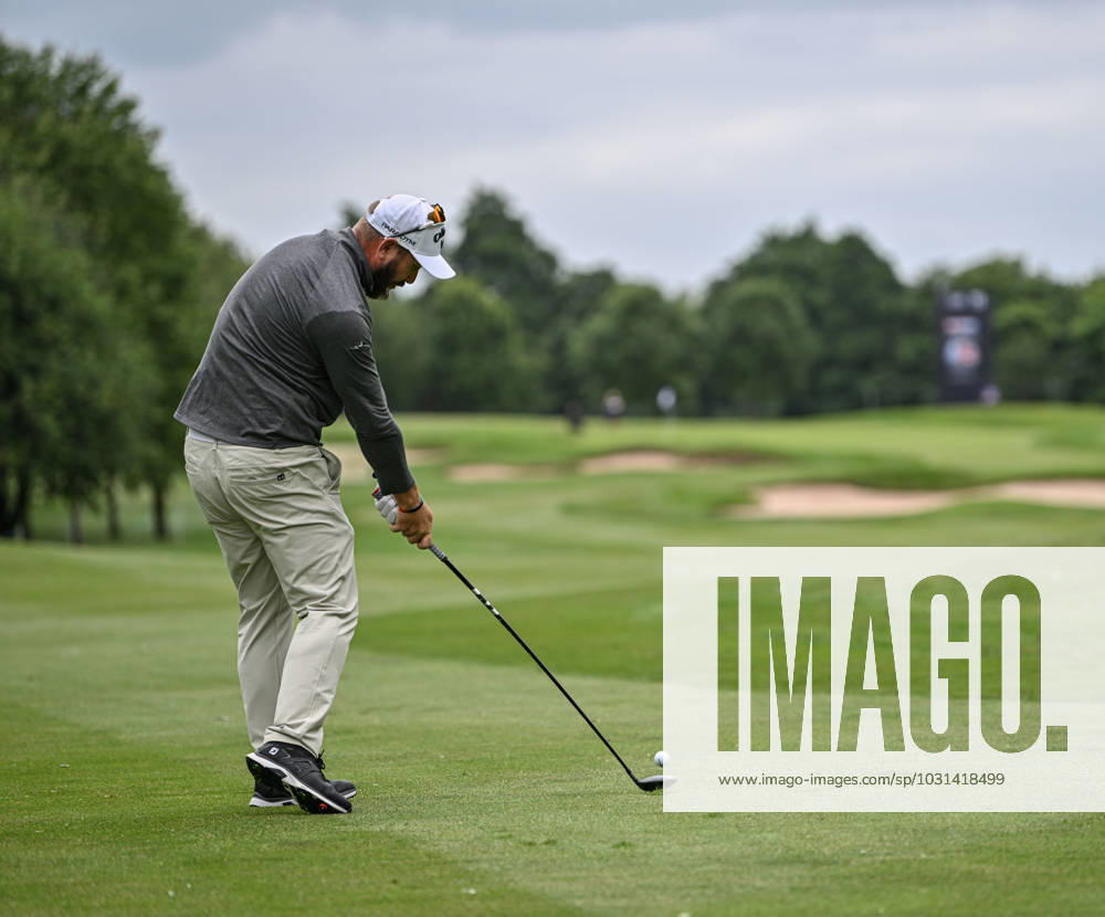 2nd July 2023; The Belfry, Sutton Coldfield, West Midlands, England: Betfred British Masters Golf, Day 4; Ockie Strydom hist his approach to the green ActionPlus12526208 GodfreyxPitt