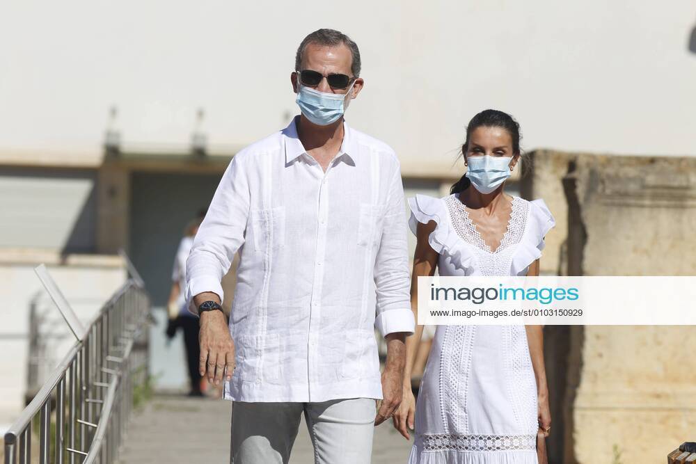 Spanish King Felipe VI and Queen Letizia Ortiz at Monographic Museum and Necropolis of Puig des Molins during a visit to Ibiza on occasion of their stay on Balearic islands in Ibiza on Monday, 17 August 2020 Cordon Press