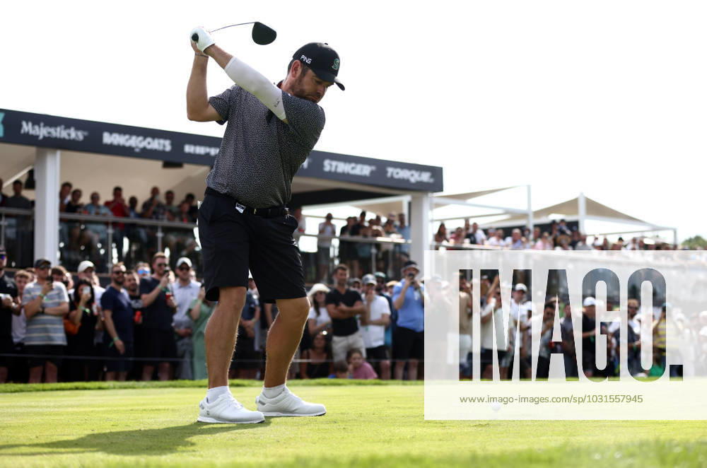 Mandatory Credit: Photo by James Marsh Shutterstock (13995948bi) Louis Oosthuizen of South Africa and team Stinger during his round. LIV Golf Invitational London, Day Two, Golf, Centurion Club, Hemel Hempstead, UK - 08 Jul 2023 LIV Golf Invitational London, Day Two, Golf, Centurion Club, Hemel Hempstead, UK - 08 Jul 2023