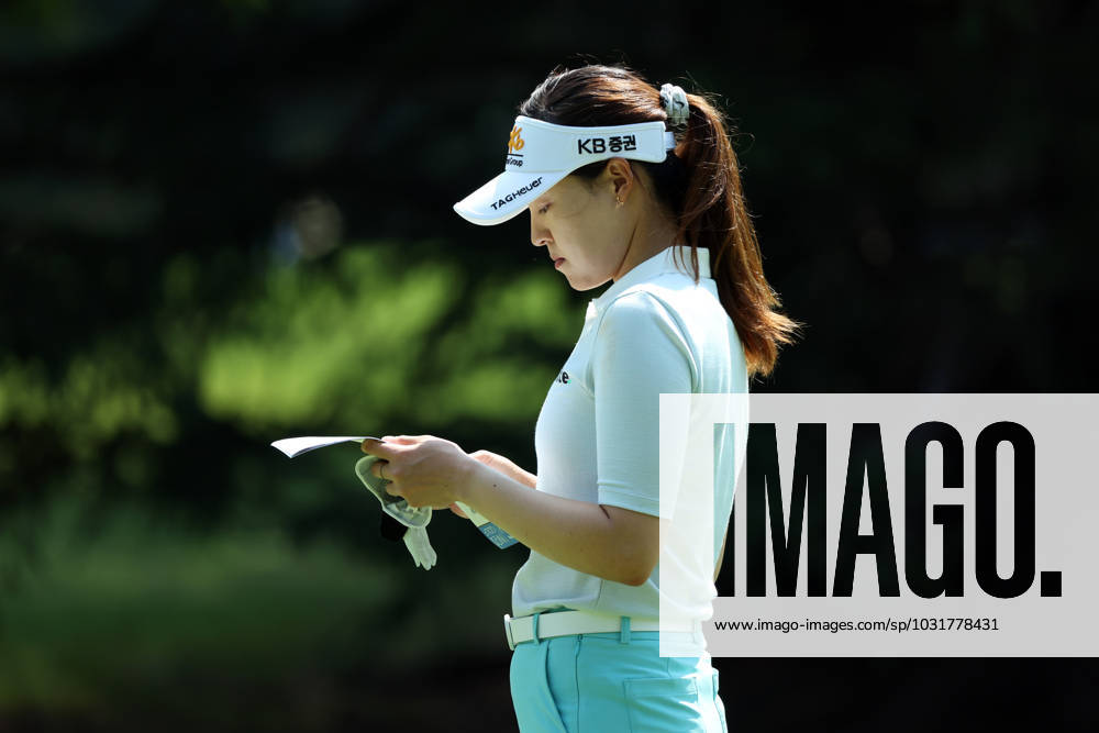 Dana Open In Gee Chun of Republic of Korea waits on the 4th hole during Day Two of the Dana Open at Highland Meadows Golf Club in Sylvania, Ohio USA, on Friday, July 14, 2023. Sylvania Ohio United States