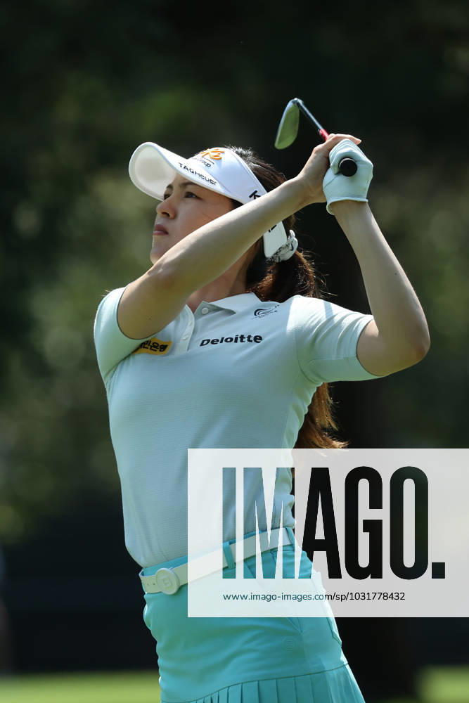 Dana Open In Gee Chun of Republic of Korea follows her fairway shot on the 4th hole during Day Two of the Dana Open at Highland Meadows Golf Club in Sylvania, Ohio USA, on Friday, July 14, 2023. Sylvania Ohio United States