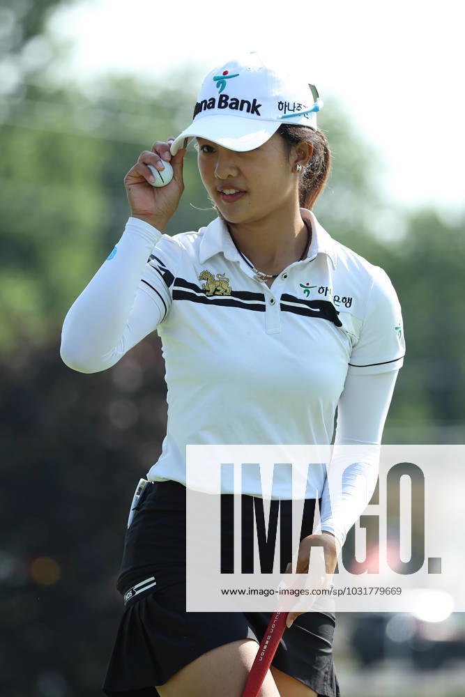 Dana Open Jaravee Boonchant of Thailand tees off on the 11th tee during Day Two of the Dana Open at Highland Meadows Golf Club in Sylvania, Ohio USA, on Friday, July 14, 2023. Sylvania Ohio United States
