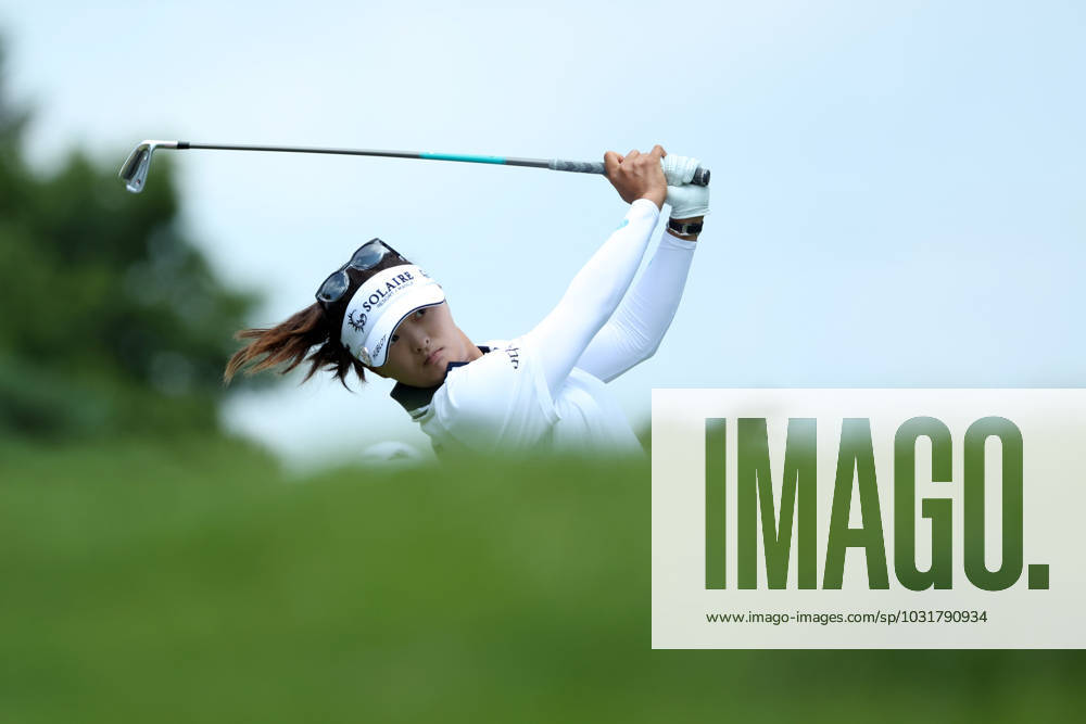 Dana Open Yin Young Ko of Republic of Korea plays her second shot into the first green during Day Two of the Dana Open at Highland Meadows Golf Club in Sylvania, Ohio USA, on Friday, July 14, 2023. Sylvania Ohio United States