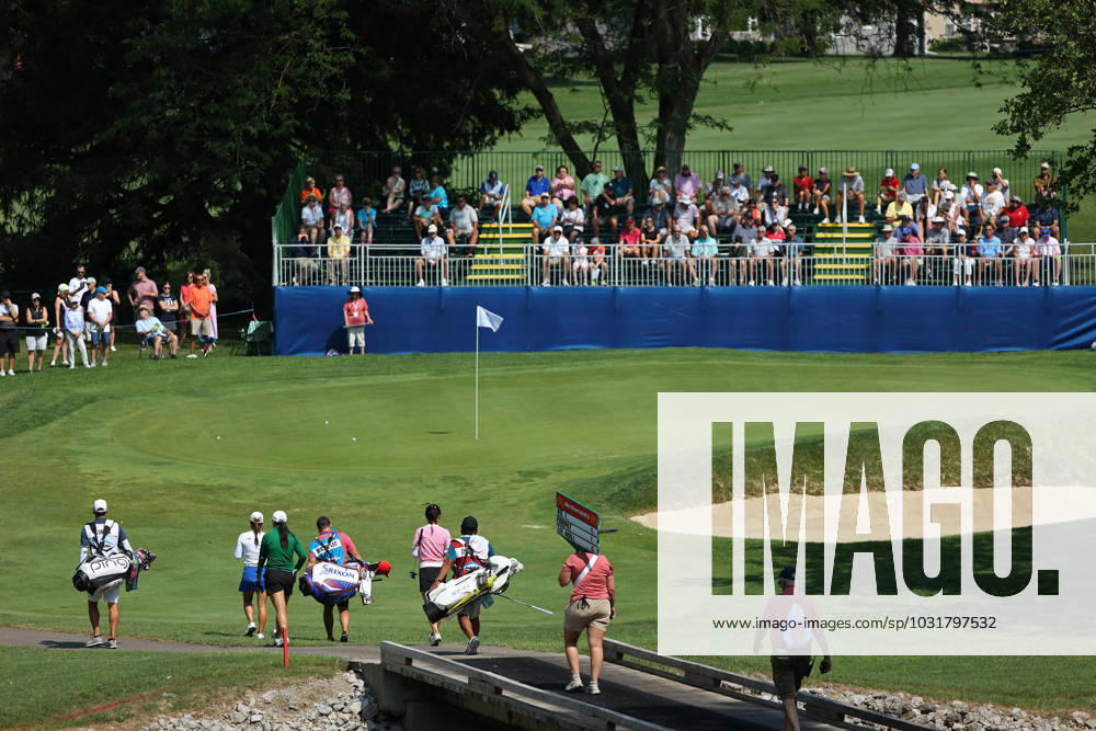 Dana Open Minjee Lee, Allisen Corpuz and Lydia Ko approach the second green during Day Two of the Dana Open at Highland Meadows Golf Club in Sylvania, Ohio USA, on Friday, July 14, 2023. Sylvania Ohio United States