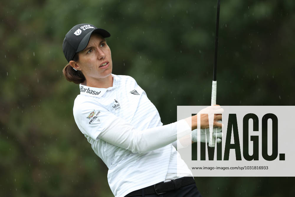 Dana Open Carlota Ciganda of Spain tees off on the second tee during Day Three of the Dana Open at Highland Meadows Golf Club in Sylvania, Ohio USA, on Saturday, July 15, 2023. Sylvania Ohio United States