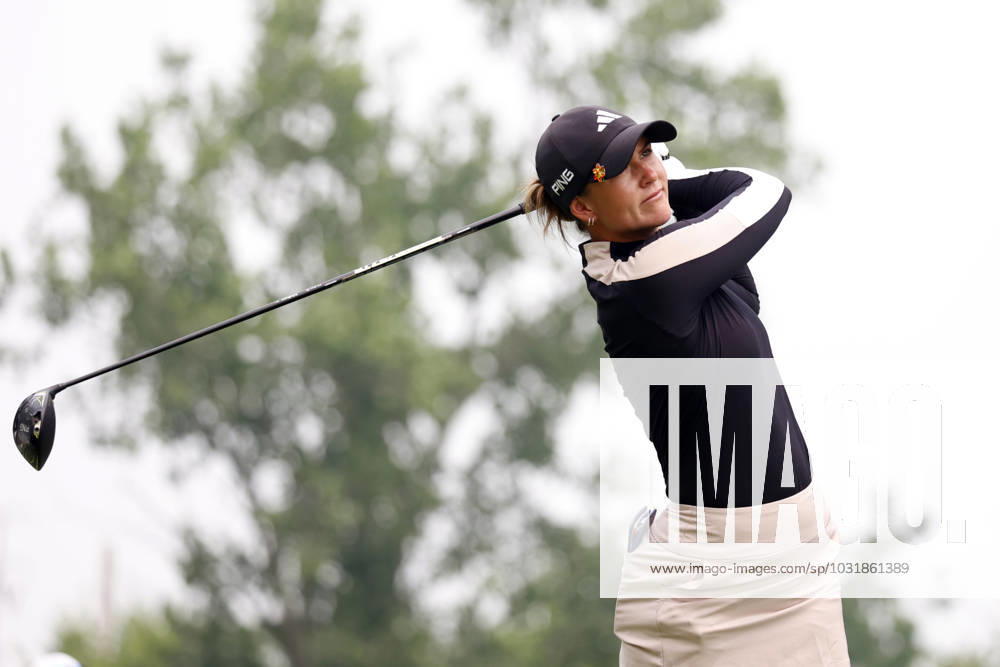 SYLVANIA, OH - JULY 15: LPGA, Golf Damen golfer Linn Grant plays her tee shot on the 5th hole during the final round of the Dana Open on July 16, 2023, at Highland Meadows Golf Club in Sylvania, Ohio. (Photo by Brian Spurlock Icon Sportswire) GOLF: JUL 15 LPGA Dana Open Icon230716008