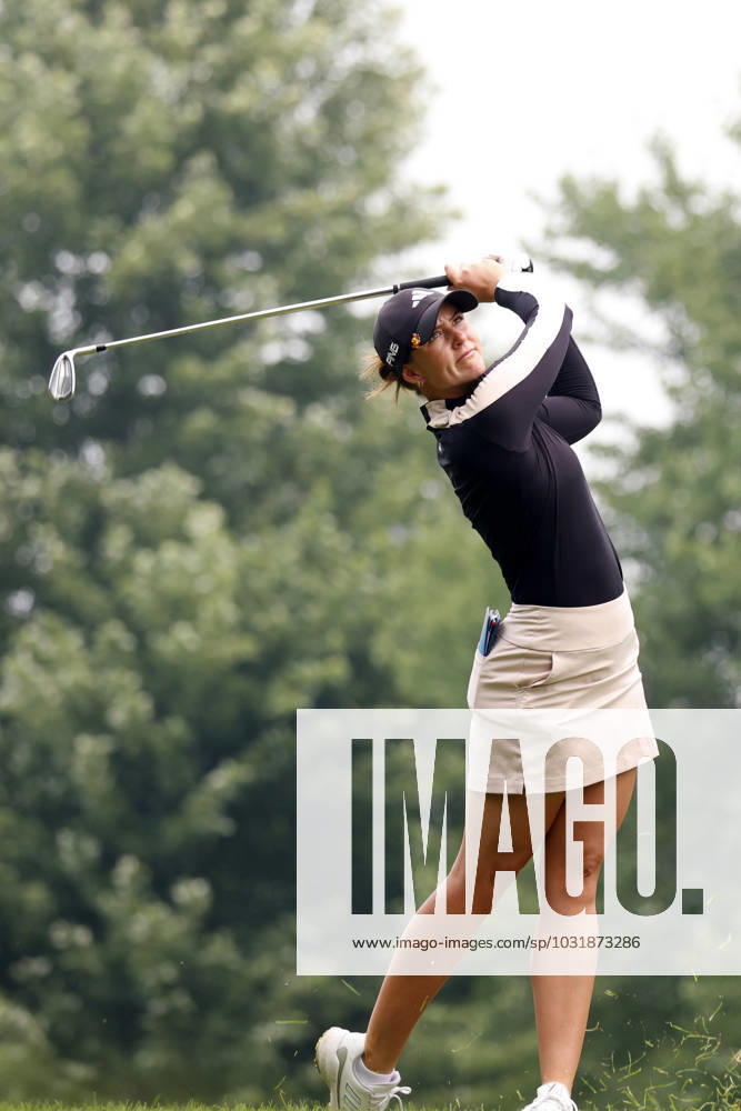 SYLVANIA, OH - JULY 15: LPGA, Golf Damen golfer Linn Grant plays an iron shot on the 5th hole during the Dana Open on July 16, 2023, at Highland Meadows Golf Club in Sylvania, Ohio. (Photo by Brian Spurlock Icon Sportswire) GOLF: JUL 15 LPGA Dana Open Icon230716116